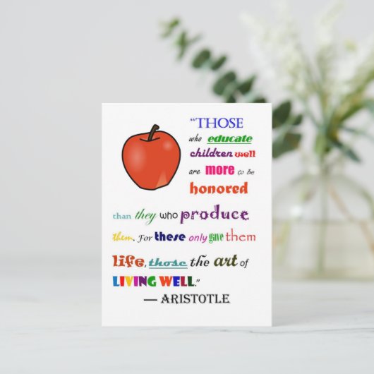 Im Lob der Lehrer Postkarte (Stehend Vorderseite)