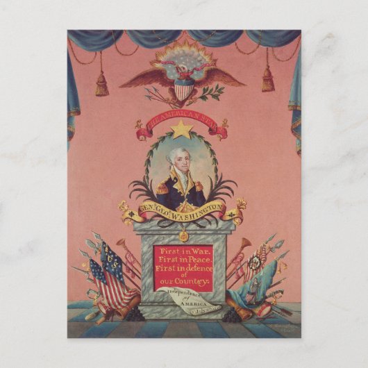 Im Lob für George Washington Postkarte (Vorderseite)