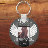 Im Love Memory Custom Foto, Name und Meldung Schlüsselanhänger (Vorderseite)