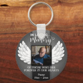 Im Love Memory Custom Foto, Name und Meldung Schlüsselanhänger (Vorderseite)