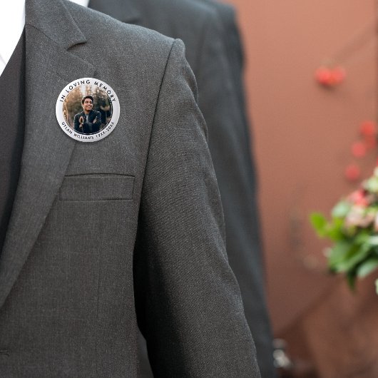 Im Love Memory Funeral Memorial Foto Button