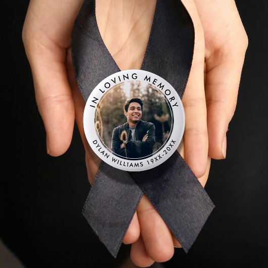 Im Love Memory Funeral Memorial Foto Button