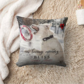 Im Love Memory Pet Foto Paw Print Monogram Kissen (Decke)