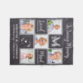 Im Love Memory Remembranation Custom 5 Picture Fleecedecke (Vorderseite (Horizontal))