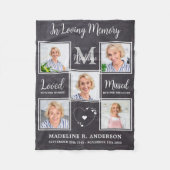 Im Love Memory Remembranation Custom 5 Picture Fleecedecke (Vorderseite)