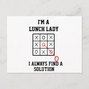 Im Lunch Lady finde ich immer eine Lösung Postkart Postkarte