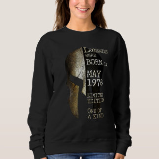 Im Mai 1978 wurden die Legenden Vintag 44. Geburts Sweatshirt