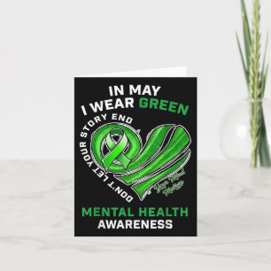 Im Mai trage ich Green Mental Health Awareness Gre Karte