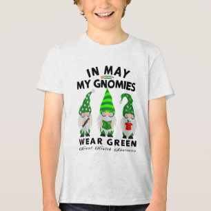Im Mai tragen meine Gnomen Grün für psychische Ges Tri-Blend Shirt