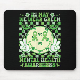 Im Mai tragen wir ein grünes Mental Health Awarene Mousepad