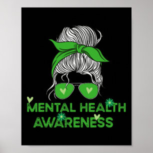 Im Mai tragen wir eine grüne Mental Health Awarene Poster