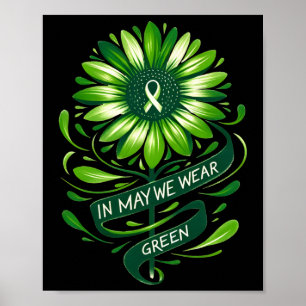 Im Mai tragen wir einen grünen Mental Health Aware Poster