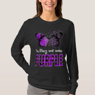 Im Mai tragen wir einen Lila Karierten Lupus-Butte T-Shirt