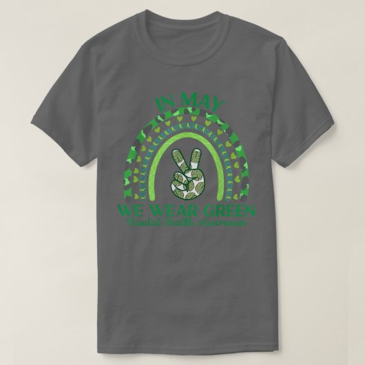 Im Mai tragen wir Grün für psychische Gesundheit T-Shirt (Design vorne)