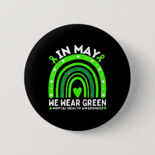 Im Mai tragen wir grünes - Regenbogen-Material für Button