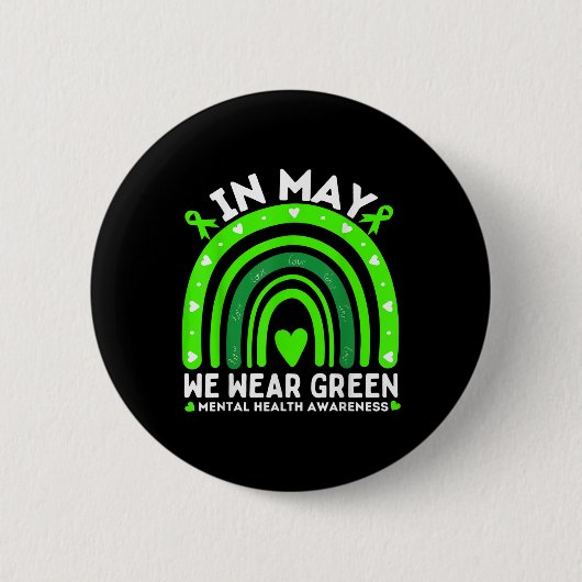 Im Mai tragen wir grünes - Regenbogen-Material für Button (Vorderseite)