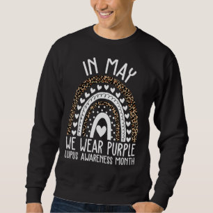 Im Mai tragen wir Lila Coole Lila Lupus-Bewusstsei Sweatshirt
