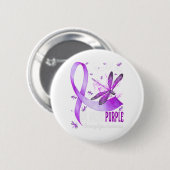 Im Mai tragen wir Lila Fibromyalgie-Bewusstsein Button (Vorne & Hinten)