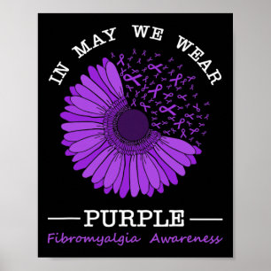 Im Mai tragen wir Lila Fibromyalgie-Bewusstseinsfl Poster
