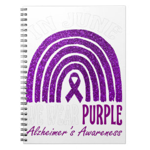 Im Mai tragen wir Lila für Alzheimer's Awareness Notizblock