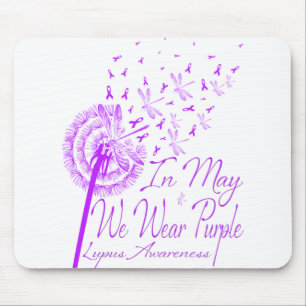 Im Mai tragen wir Lila Lupus Awareness Dandelion.p Mousepad