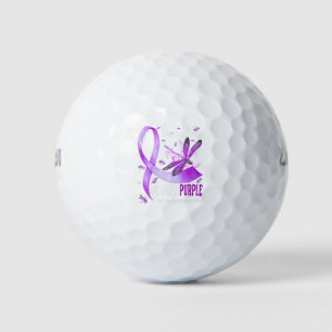 Im Mai tragen wir Lila Lupus Bewusstsein Dragonfly Golfball