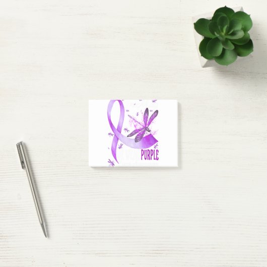 Im Mai tragen wir Lila Lupus Bewusstsein Dragonfly Post-it Klebezettel (Büro)