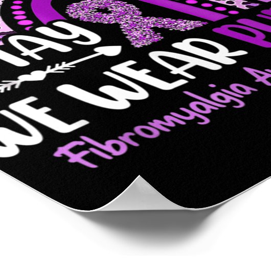 Im Mai tragen wir Lila Regenbogenfibromyalgie Awar Poster (Ecke)