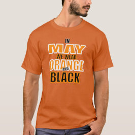 Im Mai tragen wir Orange Schwarz Philly Hockey-Pla T-Shirt