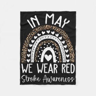 Im Mai tragen wir roten Schlaganfall Aufmerksamkei Fleecedecke