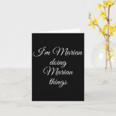 Im Marian Doing Marian Things Funny Birthday Name Karte (Gelbe Blume)