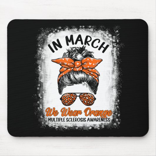 Im März gebleicht, tragen wir Orange Messy Bun MS Mousepad (Vorne)