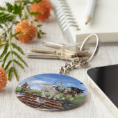 Im März pflügende Pferde Schlüsselanhänger (Seite)