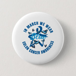 Im März tragen wir Blau für Colon Cancer Awareness Button