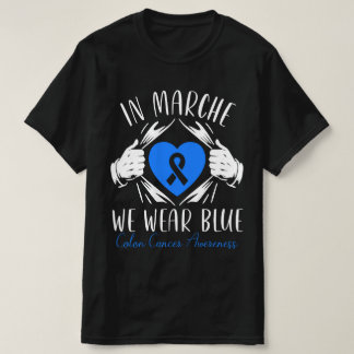 Im März tragen wir blaue T-Shirts
