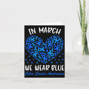 Im März tragen wir blaues Band Darmkrebsbewusstsei Karte