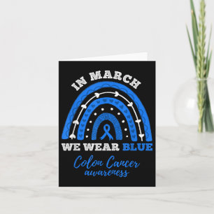 Im März tragen wir blaues Kolorektal Colon Cancer  Karte