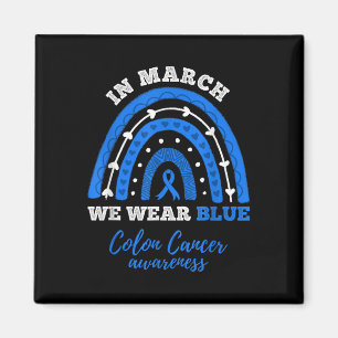Im März tragen wir blaues Kolorektal Colon Cancer  Magnet