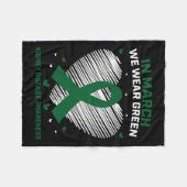 Im März tragen wir eine grüne Nierenerkrankung Fleecedecke (Vorderseite (Horizontal))