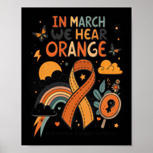 Im März tragen wir eine orange Entwicklungsbehinde Poster