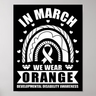 Im März tragen wir eine orange Entwicklungsbehinde Poster