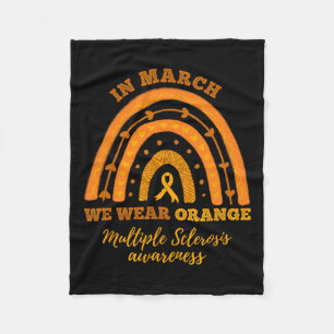 Im März tragen wir eine orange Multiple Sklerose A Fleecedecke