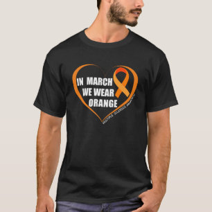Im März tragen wir eine orange Multiple Sklerose A T-Shirt