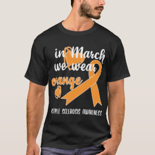 Im März tragen wir eine orangefarbene Ribbon-Multi T-Shirt