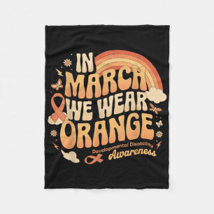 Im März tragen wir Orange - Entwicklungsstörungen Fleecedecke