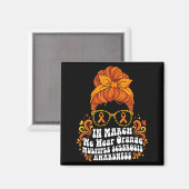 Im März tragen wir Orange MS Multiple Sklerose Magnet (Vorderseite/Rückseite)