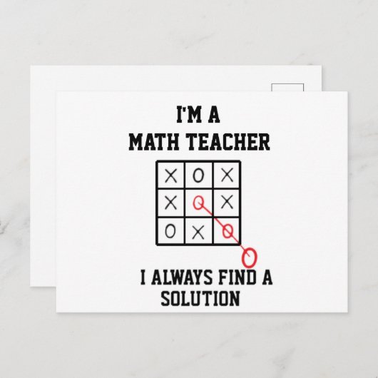 Im Mathematiklehrer finde ich immer eine Lösung Postkarte (Vorne/Hinten)