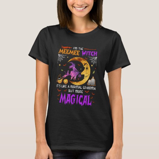 I'm Meemee Witch Cute Grandma Magical Halloween T-Shirt (Vorderseite)