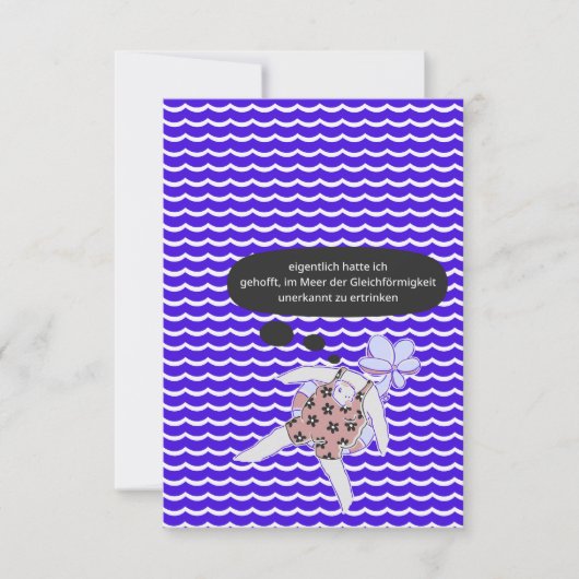im Meer der Gleichförmigkeit ertrinken Dankeskarte (Vorderseite)