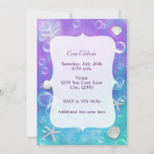 Im Meer die 16 Geburtstagsfeier Einladung (Rückseite)